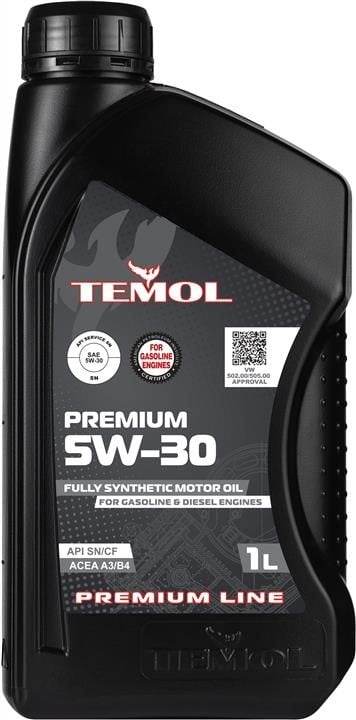 TEMOL T-P5W30-1L Моторна олива TEMOL Premium 5W-30, 1л TP5W301L: Приваблива ціна - Купити в Україні на EXIST.UA!