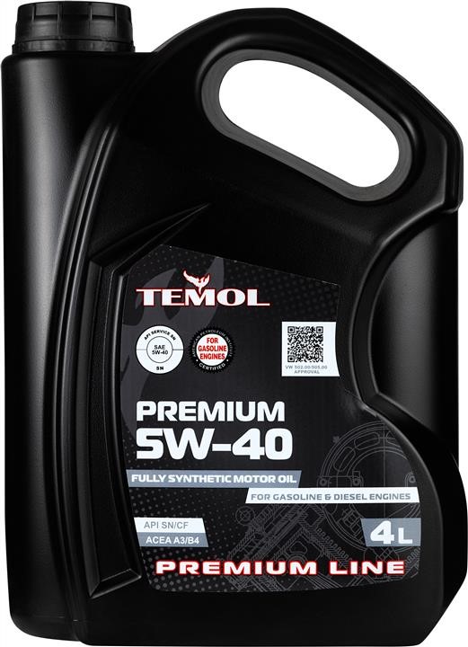 TEMOL T-P5W40-4L Моторна олива TEMOL Premium 5W-40, 4л TP5W404L: Купити в Україні - Добра ціна на EXIST.UA!