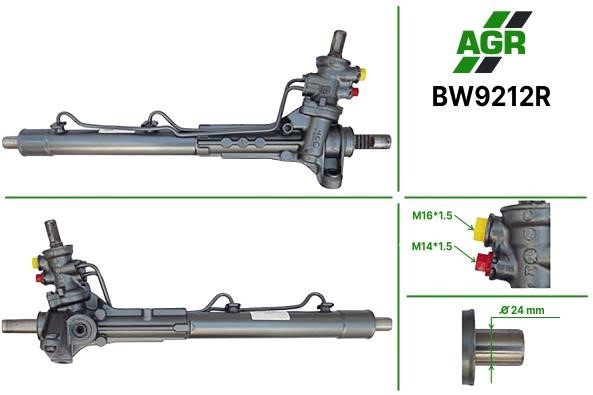 AGR BW9212R Рульова рейка з ГПК відновлена BW9212R: Приваблива ціна - Купити в Україні на EXIST.UA!