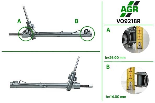 AGR VO9218R Рульова рейка з ГПК відновлена VO9218R: Приваблива ціна - Купити в Україні на EXIST.UA!