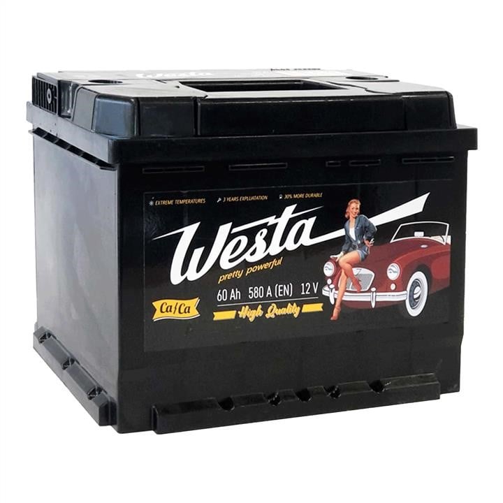 Westa WST6000LB2 Акумулятор WESTA 6CT-60 Standart 12В 60Ач 580(EN) R+ WST6000LB2: Приваблива ціна - Купити в Україні на EXIST.UA!