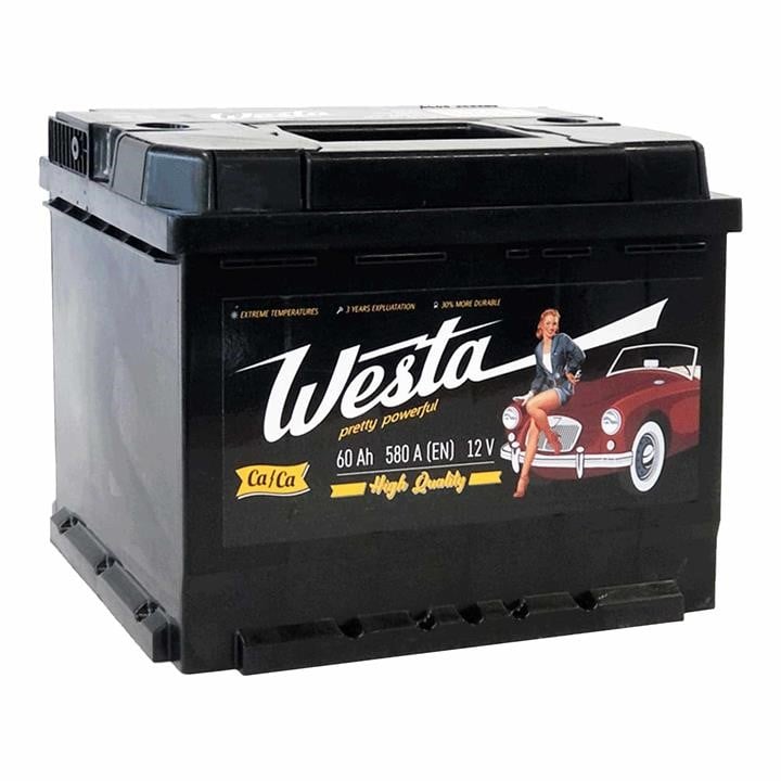 Westa WST6001LB2 Акумулятор WESTA 6CT-60 Standart 12В 60Ач 580(EN) L+ WST6001LB2: Приваблива ціна - Купити в Україні на EXIST.UA!