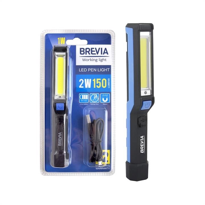 Brevia 11220 Ліхтар інспекційний Brevia LED Pen Light 2W COB+1W LED 150lm 900mAh microUSB 11220: Приваблива ціна - Купити в Україні на EXIST.UA!