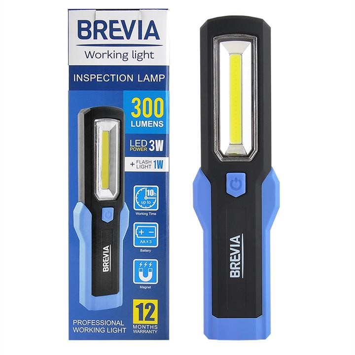 Brevia 11440 Ліхтар інспекційний Brevia LED 3W COB+1W LED 300lm, IP20, IK05,3xAA 11440 11440: Купити в Україні - Добра ціна на EXIST.UA!