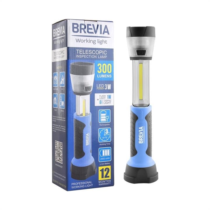 Brevia 11330 Ліхтар інспекційний телескопический Brevia LED 3W COB+1W LED+8LED кемпінг 300lm 2000mAh, адаптер A 11330: Купити в Україні - Добра ціна на EXIST.UA!