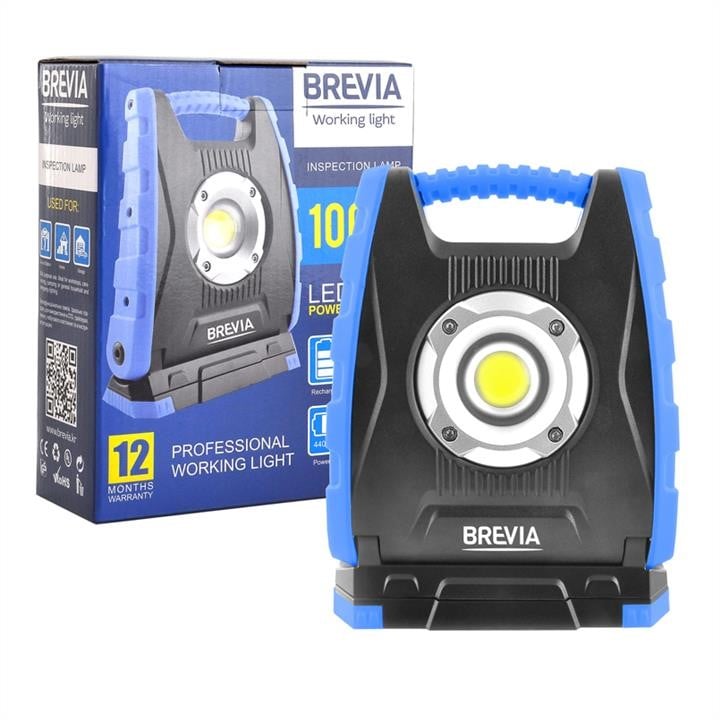 Brevia 11410 Професійна інспекційна лампа Brevia LED 10W COB 1000lm 4400mAh Power Bank, type-C 11410: Приваблива ціна - Купити в Україні на EXIST.UA!