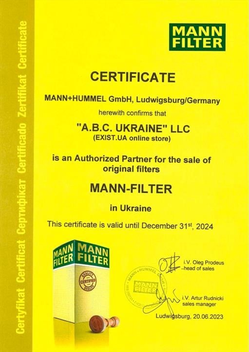 Фільтр салону Mann-Filter CU 24 009