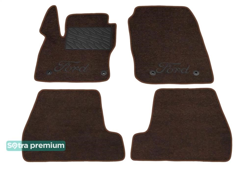 Sotra 90613-CH-CHOCO Килимки салону Sotra двошарові Premium коричневі для Ford Focus (mkIII) 2015-2018 (USA), комплект 90613CHCHOCO: Купити в Україні - Добра ціна на EXIST.UA!