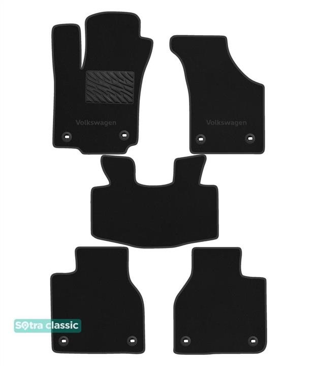 90737GDBLACK Sotra Килимки салону Sotra двошарові Classic чорні для Volkswagen Phaeton (mkI)(long)(з нішою під вогнегасник) 2002-2016, комплект