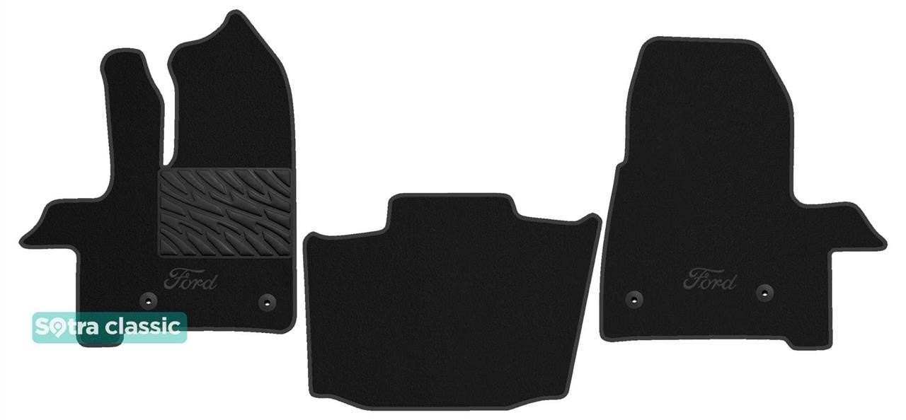 Sotra 90774-GD-BLACK Килимки салону Sotra двошарові Classic чорні для Ford Transit / Tourneo Custom (mkI) (1 ряд) 2017-, комплект 90774GDBLACK: Приваблива ціна - Купити в Україні на EXIST.UA!