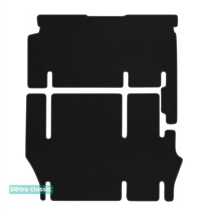 90807GDBLACK Sotra Килимки салону Sotra двошарові Classic чорні для Mercedes-Benz V-Class (W447)(2 ряд - 2+1)(3 ряд - 2+1)(1 зсувні двері)(2-3 ряд) 2014-, комплект