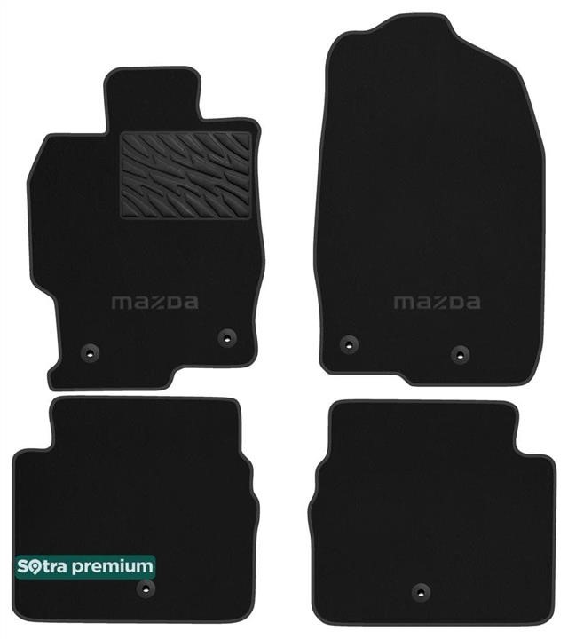 Sotra 90962-CH-BLACK Килимки салону Sotra двошарові Premium чорні для Mazda 6 (mkII) 2007-2012, комплект 90962CHBLACK: Купити в Україні - Добра ціна на EXIST.UA!