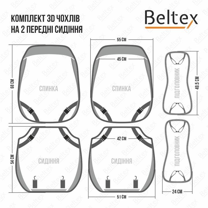 Beltex Комплект, 3D чехлы для сидений BELTEX Montana, black-red – цена 6705 UAH
