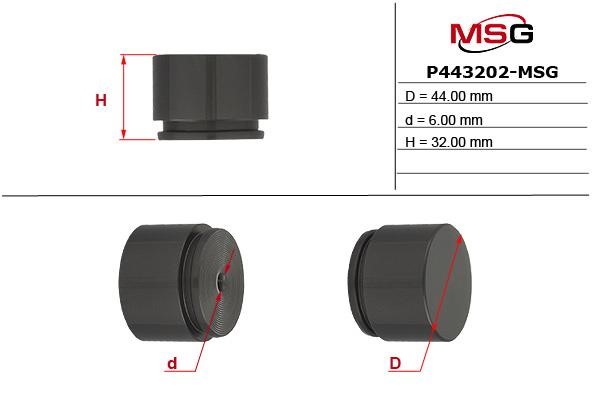 MSG P443202-MSG Поршень гальмівного супорту P443202MSG: Приваблива ціна - Купити в Україні на EXIST.UA!