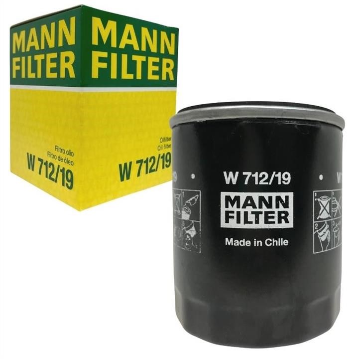 Mann-Filter W 712/19 Фільтр масляний W71219: Купити в Україні - Добра ціна на EXIST.UA!