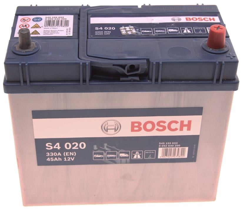 Bosch 0 092 S40 200 Акумулятор Bosch 12В 45Ач 330А(EN) R+ 0092S40200: Купити в Україні - Добра ціна на EXIST.UA!