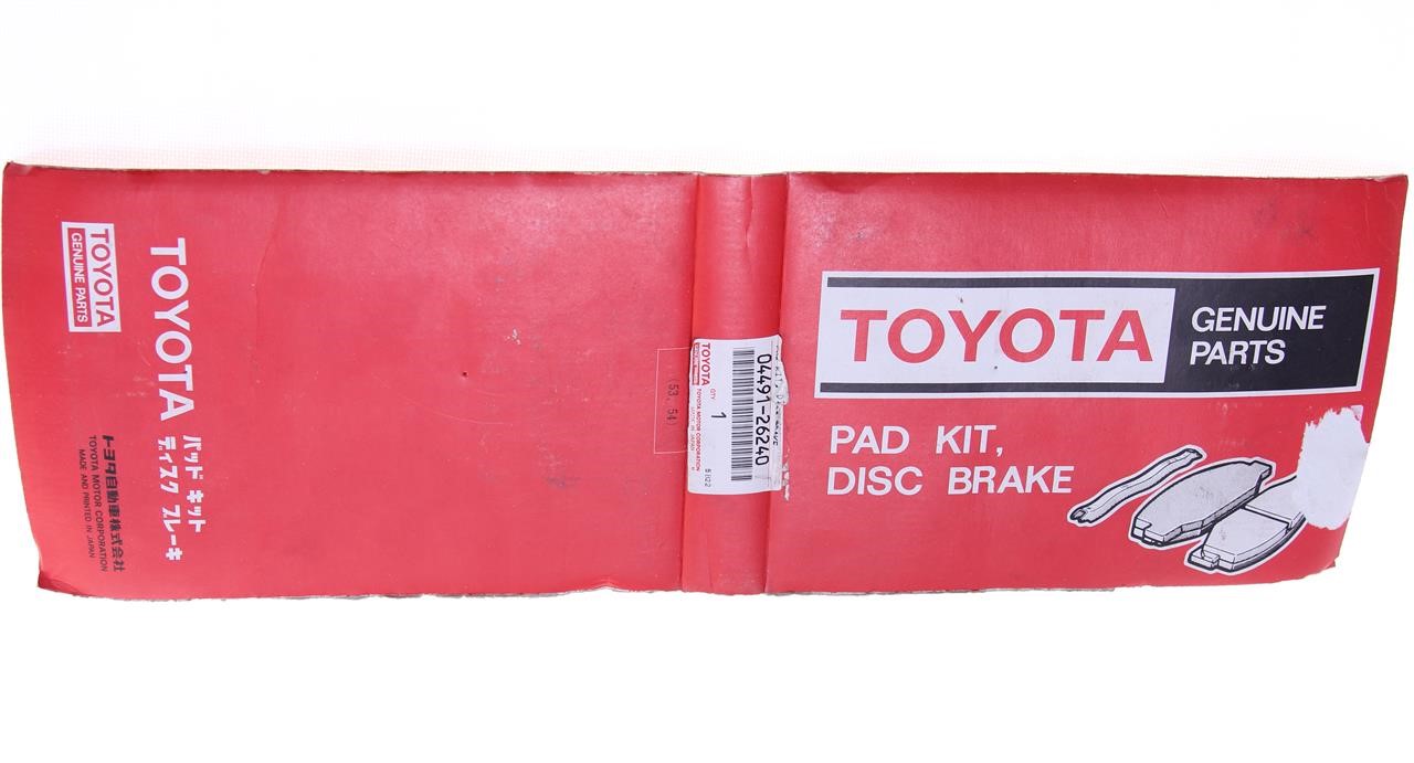 Гальмівні колодки, комплект Toyota 04491-26240