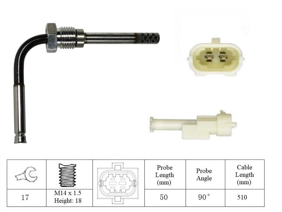 Lucas Electrical LGS7203 Датчик температури відпрацьованих газів LGS7203: Купити в Україні - Добра ціна на EXIST.UA!