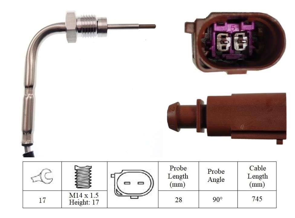 Lucas Electrical LGS7208 Датчик температури відпрацьованих газів LGS7208: Купити в Україні - Добра ціна на EXIST.UA!
