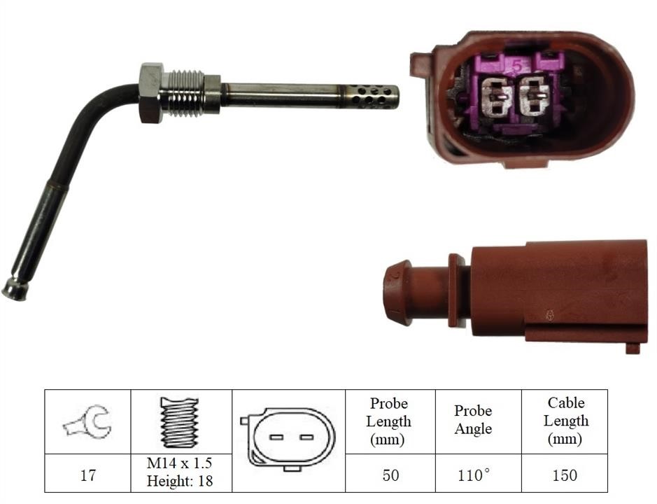 Lucas Electrical LGS7145 Датчик температури відпрацьованих газів LGS7145: Купити в Україні - Добра ціна на EXIST.UA!