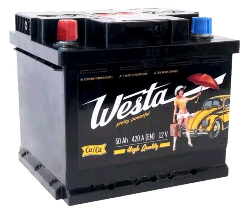 Westa WPP501 Акумулятор WESTA 6CT-50 Pretty Powerful 12B 50Аг 420(EN) L+ WPP501: Приваблива ціна - Купити в Україні на EXIST.UA!