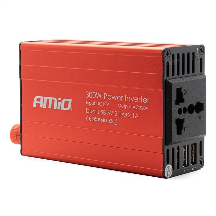 AMiO 02470 Преобразователь напряжения (инвертор) AMiO 12V/220V, 300W/600W, PI03 02470: Купити в Україні - Добра ціна на EXIST.UA!