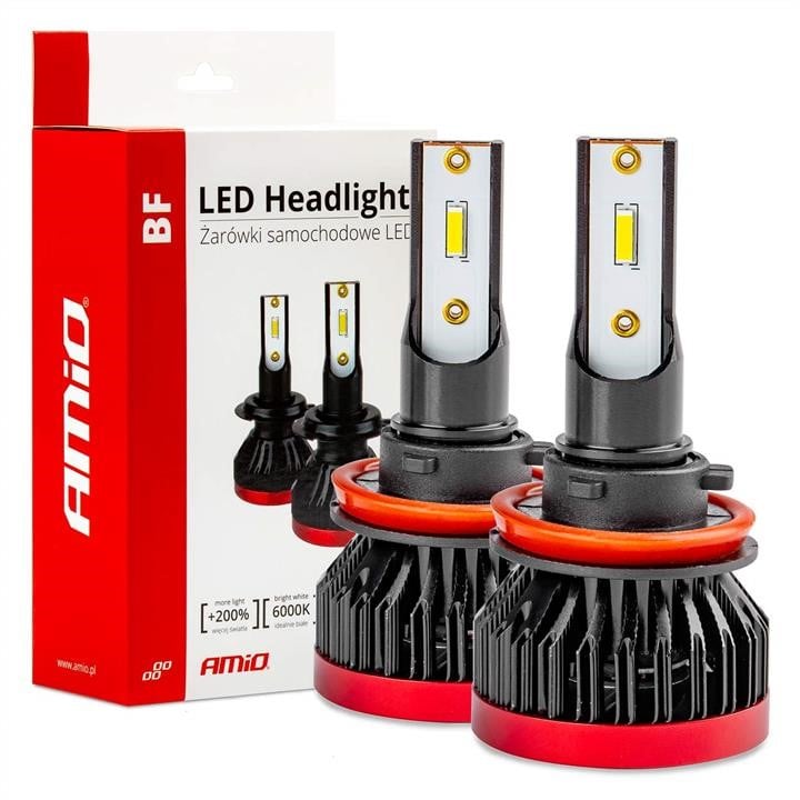 AMiO 02245 Лампа світлодіодна AMiO 12В LED Headlight H8/H9/H11 BF 02245: Приваблива ціна - Купити в Україні на EXIST.UA!
