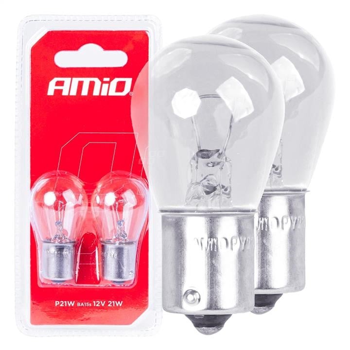 AMiO 03351 Лампа розжарювання AMiO 12В P21W BA15s 03351: Купити в Україні - Добра ціна на EXIST.UA!