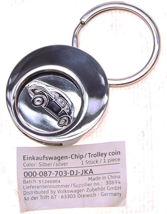 Брелок Volkswagen Beetle Key Pendant Metal VAG 000 087 703 DJ JKA