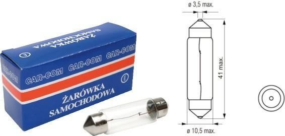 Carcommerce 42363 Лампа накалювання 12V 10W 42363: Купити в Україні - Добра ціна на EXIST.UA!