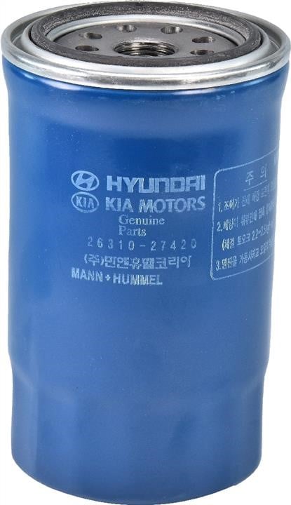 Hyundai/Kia 26310-27420 Фільтр масляний 2631027420: Купити в Україні - Добра ціна на EXIST.UA!