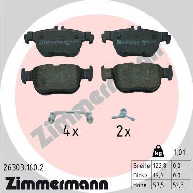 Otto Zimmermann 26303.160.2 Гальмівні колодки, комплект 263031602: Купити в Україні - Добра ціна на EXIST.UA!