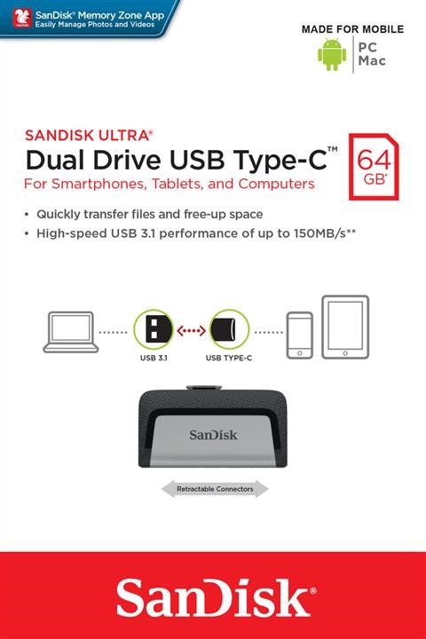 Купити Sandisk SDDDC2-064G-G46 за низькою ціною в Україні!