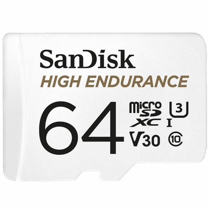 MicroSDXC (UHS-1 U3) SanDisk High Endurance 64Gb class 10 V30 (100Mb&#x2F;s) (adapterSD) Sandisk SDSQQNR-064G-GN6IA