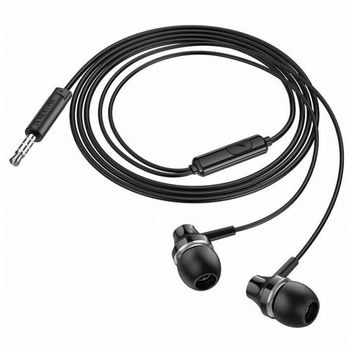 Borofone Навушники Borofone BM74 Singer universal earphones with microphone Black – ціна 23 UAH