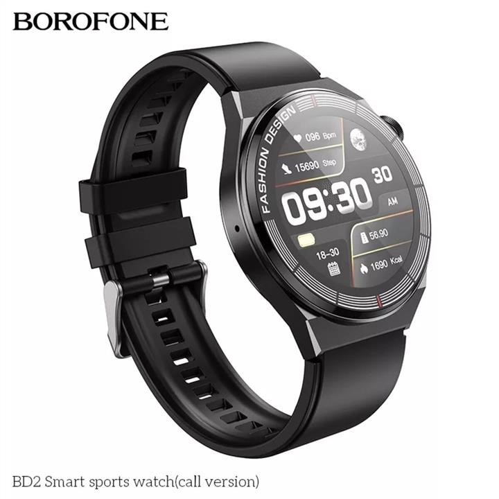 Borofone BD2BB Смарт-годинник Borofone BD2 Smart sports watch(call version) Black BD2BB: Приваблива ціна - Купити в Україні на EXIST.UA!