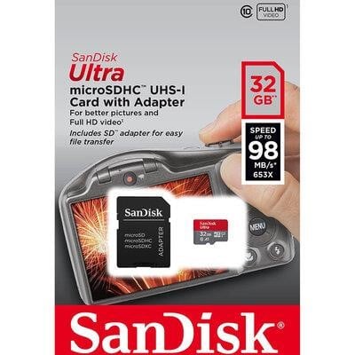 Sandisk SDSQUA4-032G-GN6IA MicroSDHC (UHS-1) SanDisk Ultra 32Gb class 10 A1 (120Mb/s) (adapter SD) Imaging Packaging SDSQUA4032GGN6IA: Купити в Україні - Добра ціна на EXIST.UA!