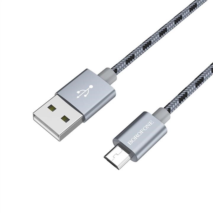 Borofone BX24MMG Кабель Borofone BX24 USB to Micro 2.4A, 1m, nylon, aluminum connectors, Metal Gray BX24MMG: Купити в Україні - Добра ціна на EXIST.UA!