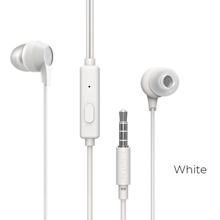 Borofone BM28W Навушники Borofone BM28 Tender sound universal earphones with mic White BM28W: Купити в Україні - Добра ціна на EXIST.UA!