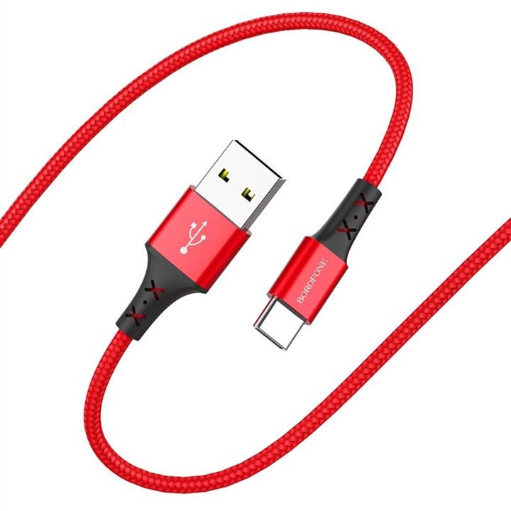Borofone BX20CR Кабель Borofone BX20 USB to Type-C 2A, 1m, nylon, TPE connectors, Red BX20CR: Купити в Україні - Добра ціна на EXIST.UA!