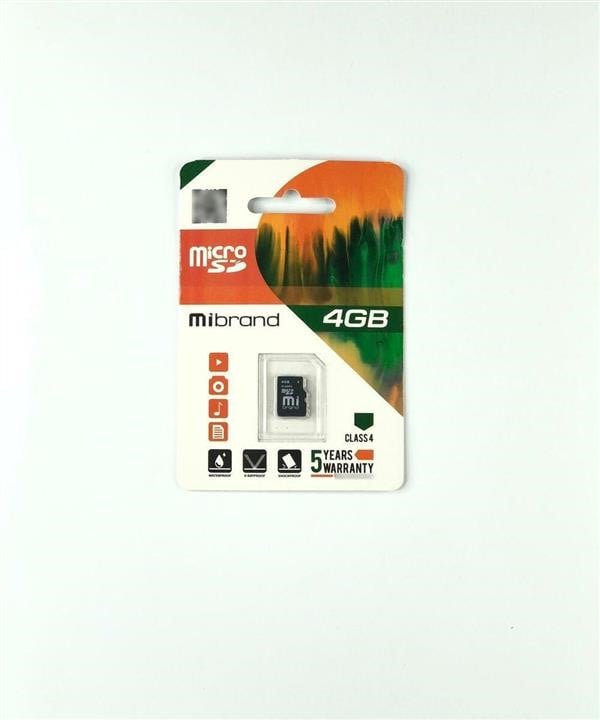 Mibrand MICDC4/4GB Карта microSDHC Mibrand 4Gb class 4 MICDC44GB: Купити в Україні - Добра ціна на EXIST.UA!