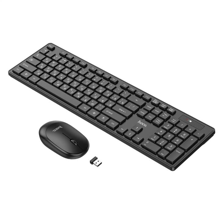 Hoco 6931474759481 Клавіатура+миша HOCO GM17 Wireless business keyboard and mouse set(English Version) Black 6931474759481: Купити в Україні - Добра ціна на EXIST.UA!