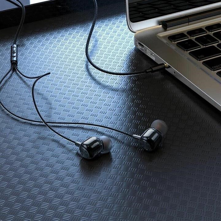 Навушники HOCO M87 String wired earphones with with microphone Gloomy Black Hoco 6931474752772