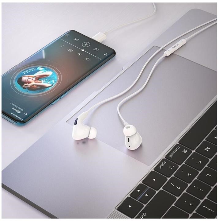 Навушники HOCO M101 Pro Crystal sound Type-C wire-controlled digital earphones with microphone White Hoco 6931474782403
