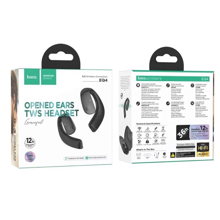 Навушники HOCO EQ4 Graceful true wireless BT headset Black Hoco 6931474798596