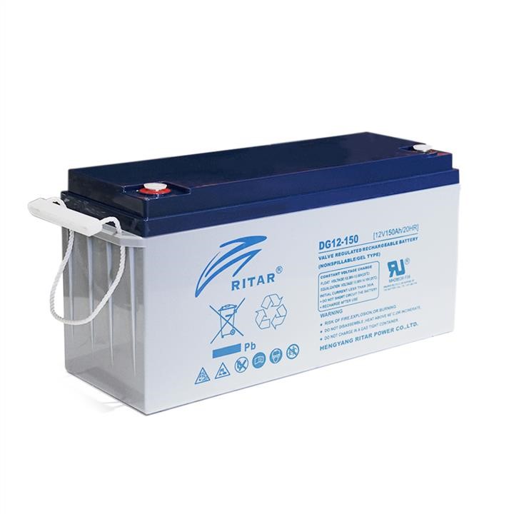 33007 Ritar Аккумуляторная батарея GEL RITAR DG12-150, Grey Case, 12V 150.0Ah  (483х170х242) Q1/25