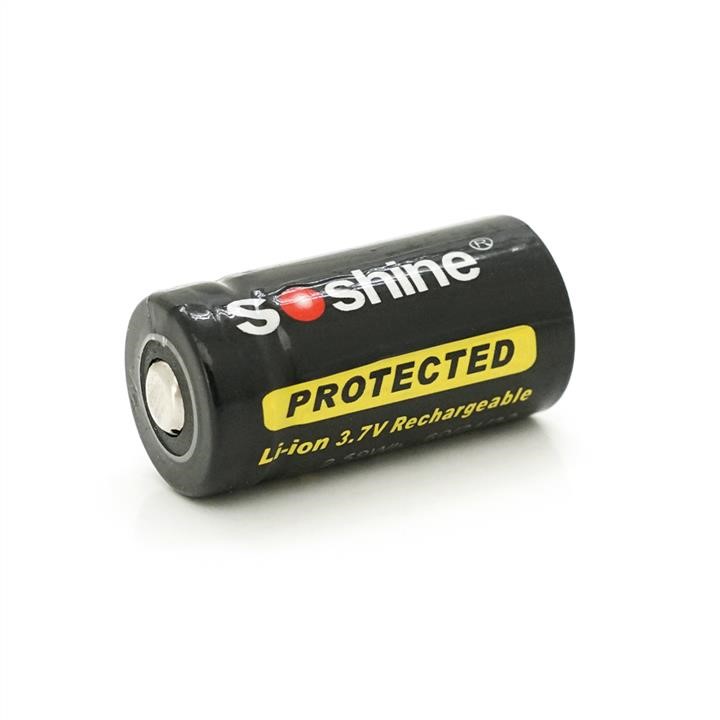 Soshine 34710 Акумулятор 16340/CR123 Li-Ion Soshine 16340P-3.7-700 Protected, 700mAh, 0.7A, 4.2/3.6/2.75V, Black 34710: Купити в Україні - Добра ціна на EXIST.UA!