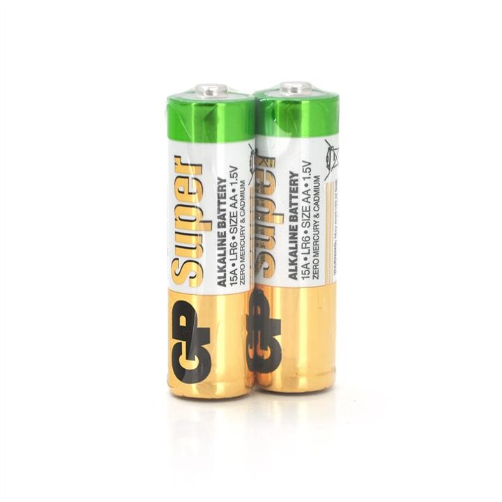 GP Batteries 04618 Батарейка GP Super 15A-S2, лужна AA, 2 шт у вакуумній упаковці 04618: Купити в Україні - Добра ціна на EXIST.UA!
