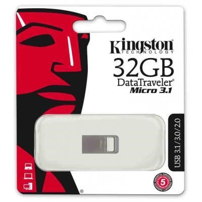Kingston DTMC3/32GB Флеш-накопичувач USB3.1 32Gb Kingston DataTraveler Micro 3.1 (DTMC3 / 32GB) DTMC332GB: Купити в Україні - Добра ціна на EXIST.UA!