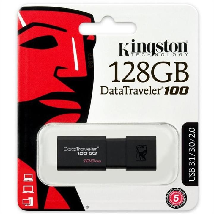 Kingston DT100G3/128GB Флеш-накопичувач USB3.1 128GB Kingston DataTraveler 100 G3 (DT100G3 / 128GB) DT100G3128GB: Купити в Україні - Добра ціна на EXIST.UA!